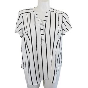 Torrid short sleeve blouse striped sz L / 12